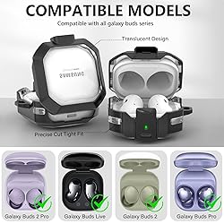 Secure Lock Clear Case for Samsung Galaxy Buds 2