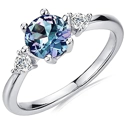 VEMAZA Color Change Alexandrite Ring 925 Sterling
