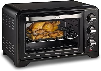 Tefal 19L Optimo Oven with Rotisserie, 8 Functions, 1380W - Black
