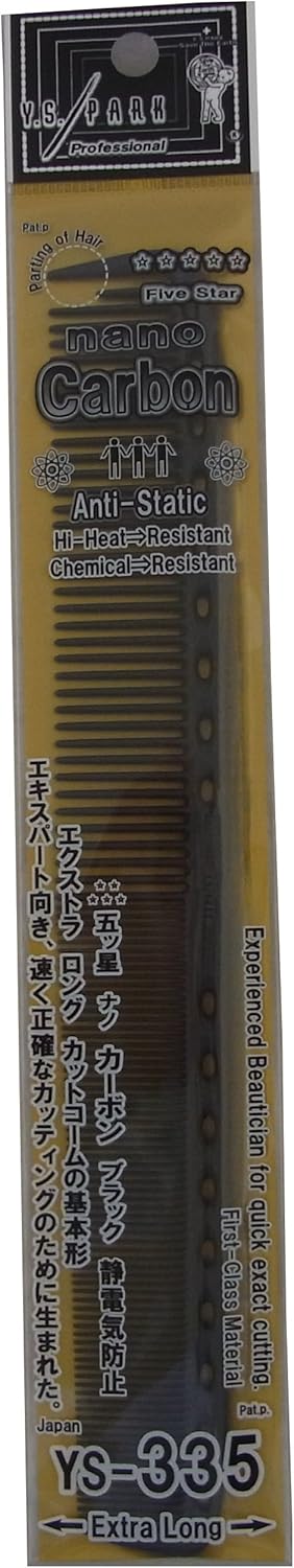 Y.S. Park Carbon Comb 335 Black 4981104356070, 215 mm