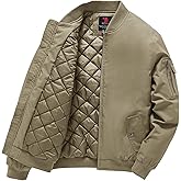 Gopune Men's Windproof Bomber Jacket Warm Water Resistant Windbreaker Winter Outwear Quilted Jackets Coats