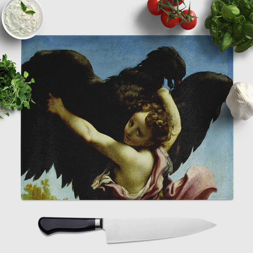 Arty Pie "Correggio The Abduction of Ganymede" Glass Chopping Board, Multi-Colour, 39 x 29 cm, Large