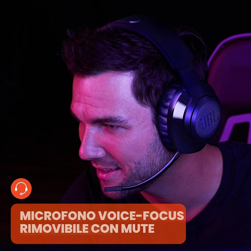 Quantum 350, Cuffie Gaming Over-Ear Wireless, Nero