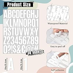 1500 PCS Letter Stickers 30 Sheet Large Mailbox