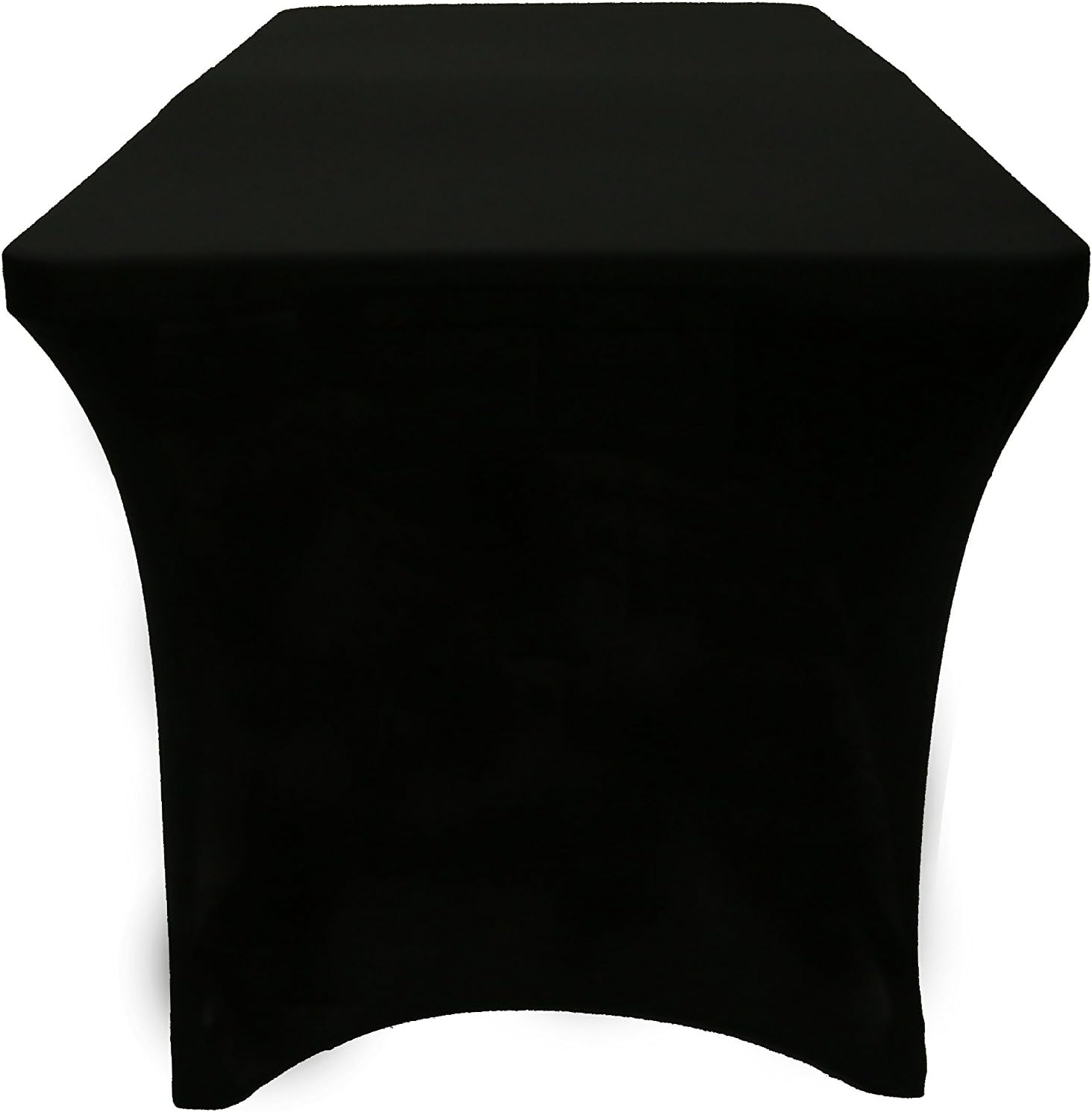 Your Chair Covers - 6 ft Rectangular Fitted Spandex Tablecloths Patio Table Cover Stretchable Tablecloth - Black: Kitchen & Dining