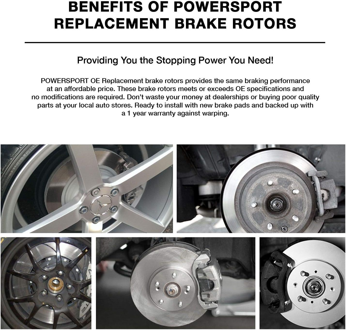 Fit 20162018 Chevrolet Spark Front PSport Blank Brake Rotors+Ceramic