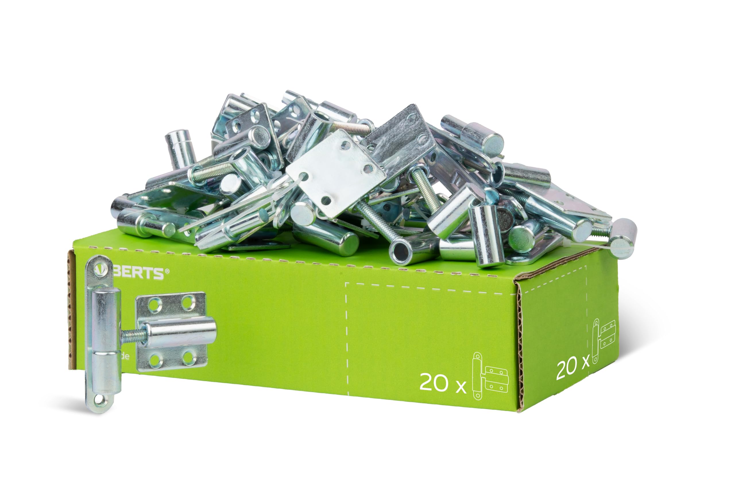 Gah-Alberts 341060 Hinges Crude Steel L 83 x W 19 mm/Plate 39 x 39 mm Pack of 20 Yellow-Galvanised