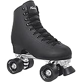 Nattork Roller Skates for Women Men Teens Aluminum Frame | PU Leather High-top Quad Skates for Beginner, Indoor Outdoor 4 Wheels Double-Row Skates for Adults
