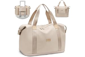 VININE Expandable Duffle Bag for Women, 28L to 40L Large Capacity Carry On Travel Bag, Waterproof Weekender Overnight Gym Bag