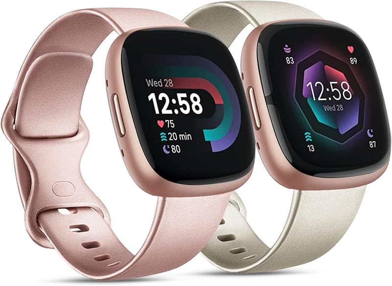 AK Straps for Fitbit Sense 2 Versa 4 Versa 3 Silicone Sport Band