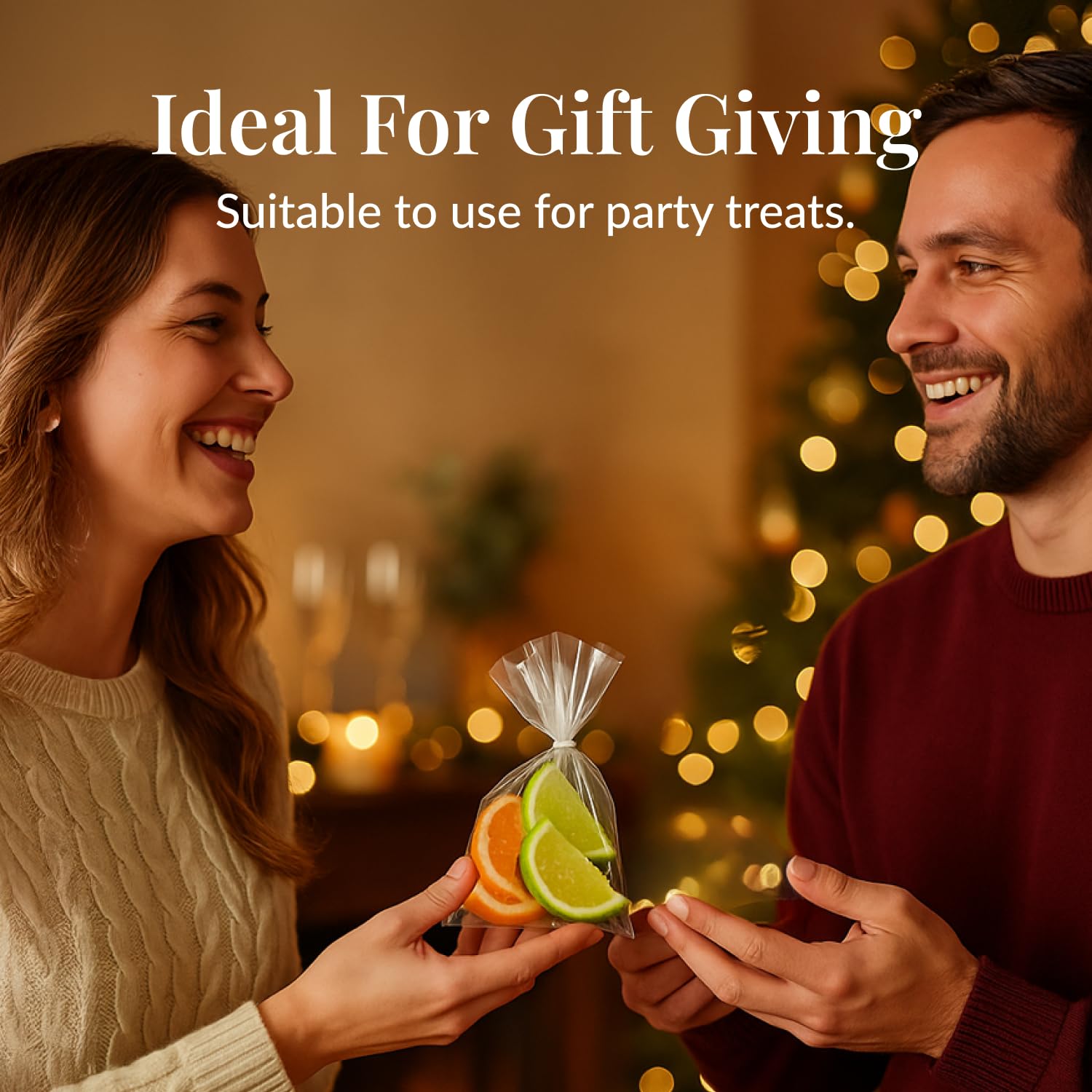 Prestee 200 Pack Clear Cellophane Bags for Favors - Transparent Goodie Bags for Birthday Party, 6x10 Inch Clear Bags with 4-Inch Twist Ties - Candy, Treat, Cookie Bags for Gift Giving