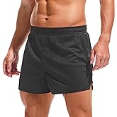 AMY COULEE Mens Mesh Athletic Shorts 3" Workout Gym Quick Dry Running Shorts with Drawstring