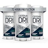 Certain Dri Extra Strength, Powder Fresh Scent, 1.7 oz (3 Pack) | Clinical Antiperspirant, 24-Hour Underarm Sweat &amp; Odor Protection for Excessive Sweating, Maximum Deodorant for Men &amp; Women