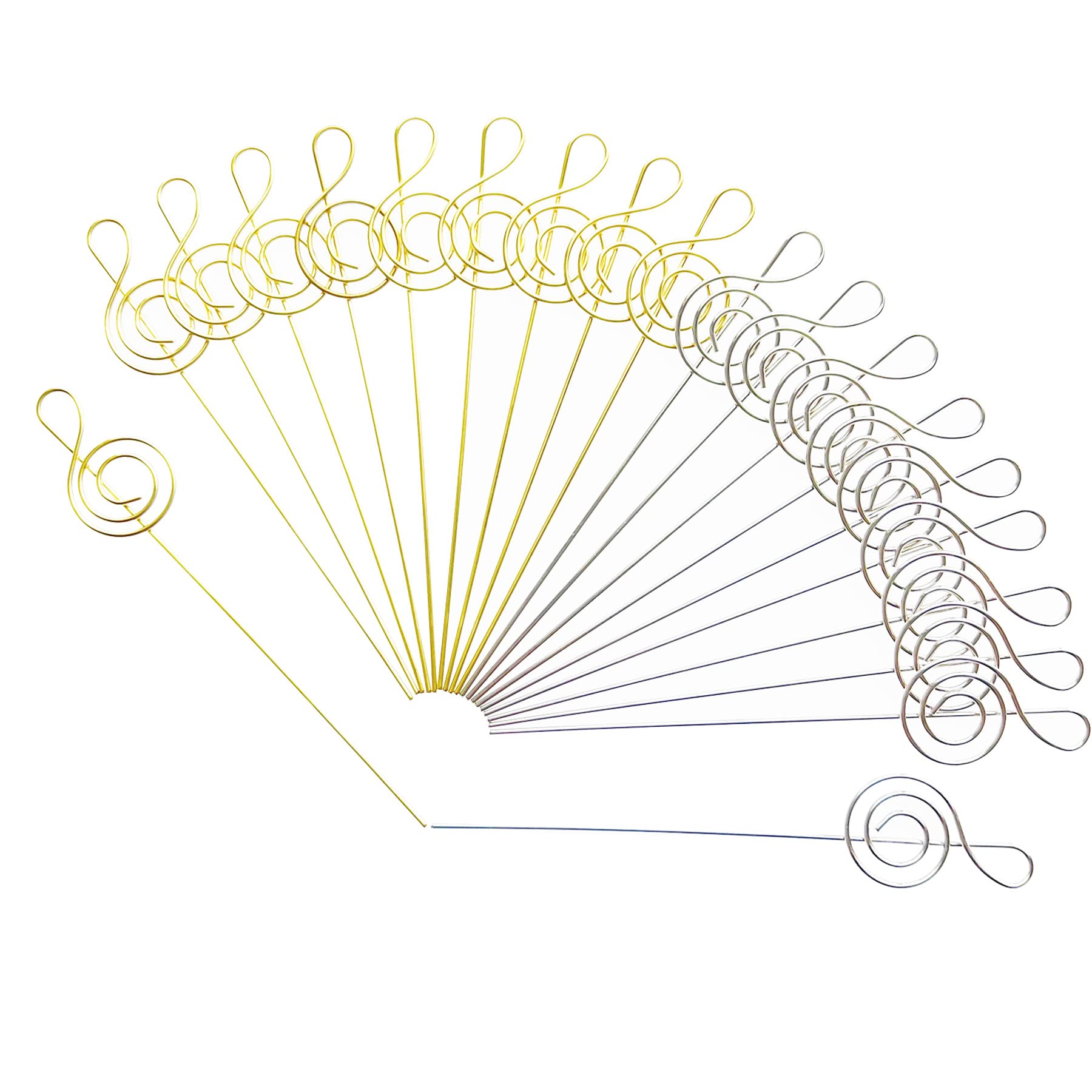 Woohome 20 PCS Metal Wires Memo Clip Note Card Holders Table Number Clip Photo Stand for Wedding Party Décor
