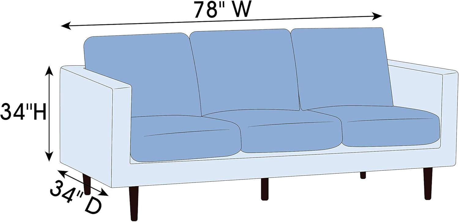 MR. COVER 3-Seat Patio Sofa Cover, 78" Wide Loveseat Outdoor Patio Furniture Cover, Rip-Stop and Weather Resistant, 78" W x 34" D x 34''H: Kitchen & Dining