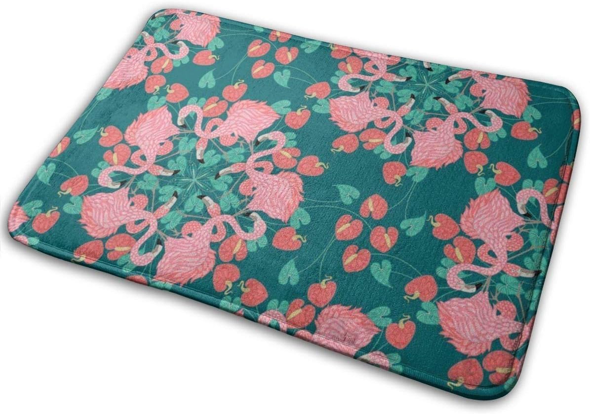 Cy-ril Flamingo Mandala Alfombra de Entrada Verde Azulado Alfombra de