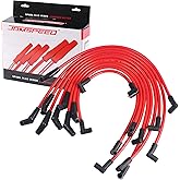 JDMSPEED New Red 10.5mm Racing Spark Plug Wires Set Replacement for Ford 5.0L 5.8L, SB SBF 302