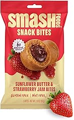 Smash Foods Sunflower Butter & Strawberry Jam Superfood Bites, 1.8 OZ