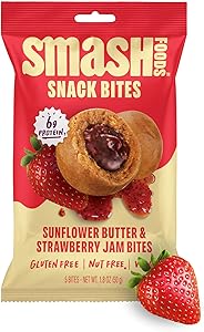 Smash Foods Sunflower Butter & Strawberry Jam Superfood Bites, 1.8 OZ