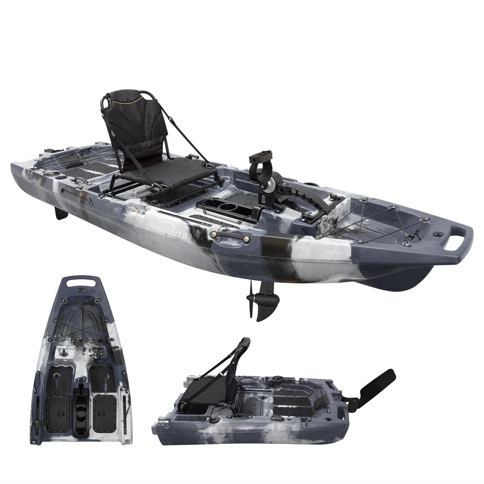 Photo 1 of ***MAY NEED A TRUCK***Nautanixa Fishing Kayak with Pedal Drive - 10ft Lightweight, Sit On Top Kayaks for Adults& Youth, Removable & Portable, Ideal Space-Saving Design - 500 Ibs Capacity (Grey)