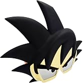 Sun-Staches Dragon Ball Z Sunglasses, Costume Accessory | Official Goku or Vegeta Sunglasses, Lightweight, Costume Ready | Gift | 100% UV Protection | One Size Fits Most