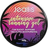 Jeallis Extreme Dark Intensive Tanning Luxe Gel Peach, Tan Accelerator for Outdoor Sun and Tanning Beds, Sun Tan Intensifier 