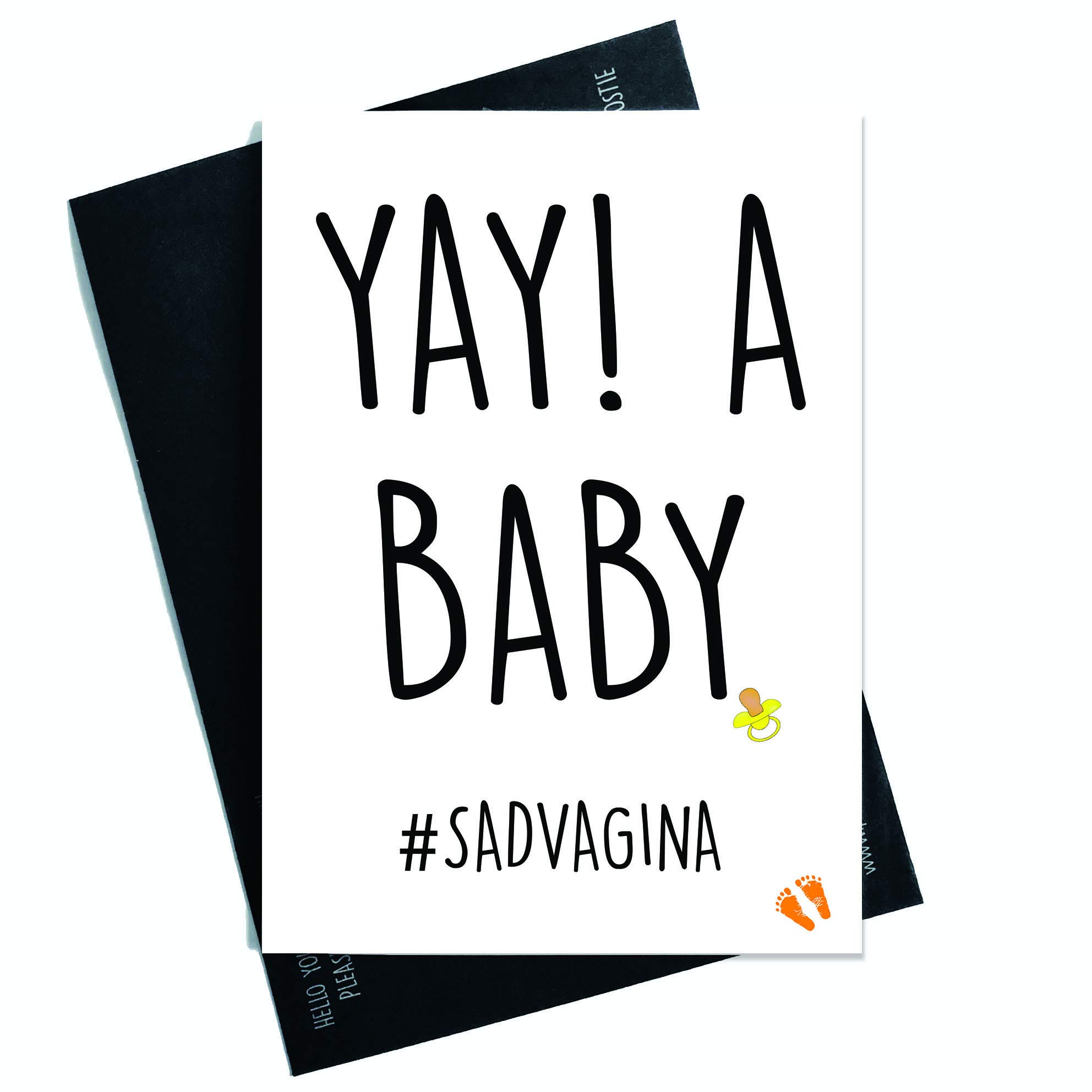 New Baby Card Congratulations Card Sad Vagina New Mum Card, New Dad Card, Baby Girl, Baby Boy New Parents Cards Friend Cards PC167