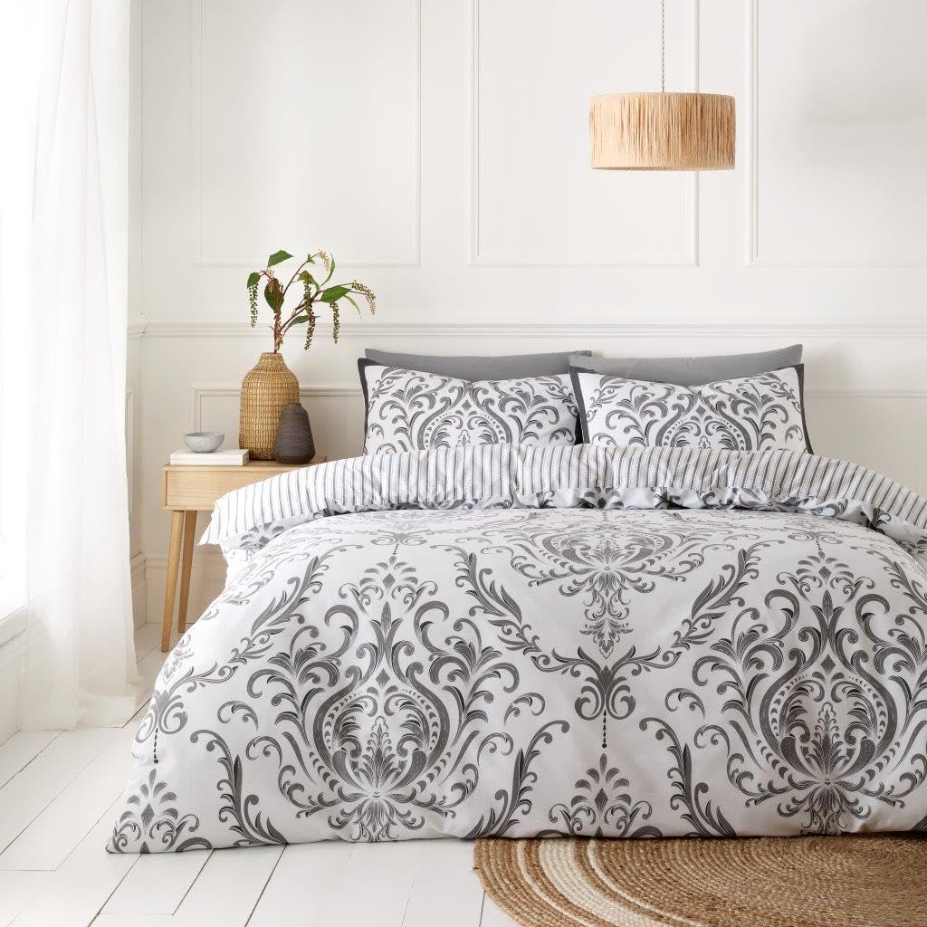 GC GAVENO CAVAILIA Single Duvet Cover Sets (150x200 cm) | Reversible Bedding & Linen | Polycotton Single Bedding Sets | Washable Quilt Covers | Charcoal