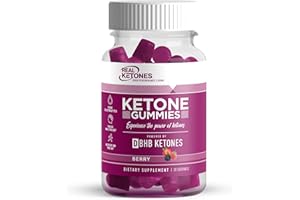 Real Ketones Keto BHB Gummies - Keto Gummies with BHB Exogenous Ketones for Enhanced Performance Energy Focus and Keto Diet Support - High Strength Sugar Free Keto Gummy - 30 Servings (Berry)