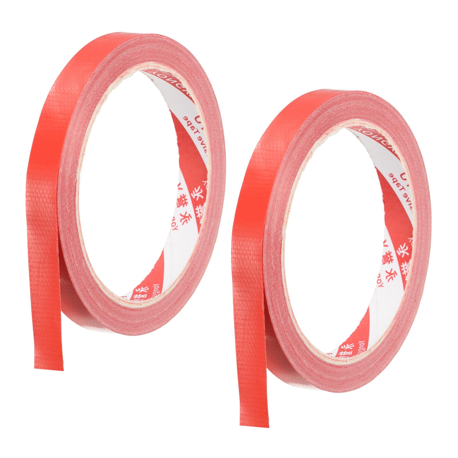 M METERXITY 2 Pack Ping Pong Edge Tape - Fiber Cloth Protective Tape Accessory Apply to Cover Racket Edge (33ft x 0.4", Red)