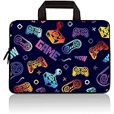 HAPLIVES Universal 7~9 inch Kids Tablet Portable Neoprene Zipper Carrying Sleeve Case Bag Fits 7" 8" 8.5" 8.9" 9" iPad mini 5 4 3 2 1, Galaxy Tab A 8.0 (Game)