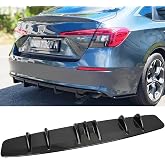 DREAMOTOR 33" Rear Diffuser Universal Rear Bumper Diffuser Lip Shark Fin | Wing Spoiler Splitter Spoiler Compatible with Honda Civic Accord VW Jetta Audi A3 Ford Explorer Chrysler300 Infiniti Q50 F30