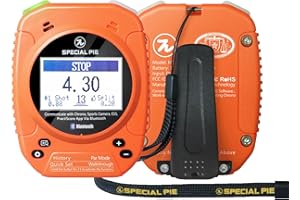 SPECIAL PIE Shot Timer – Smart Multi-Caliber Sound Sensor, Bluetooth Competition Timer for IPSC & USPSA, IROA Certified, 72H Battery（Orange