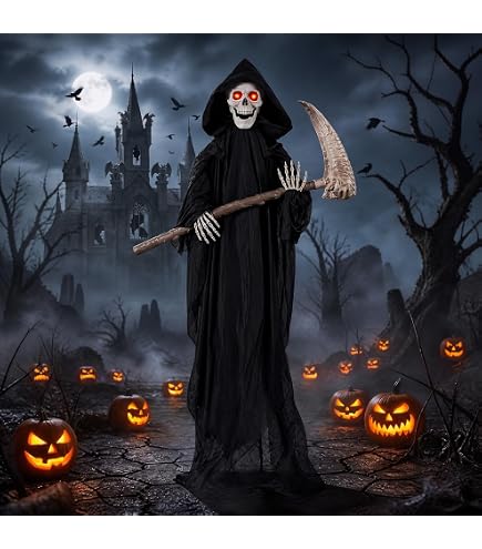 Amazon.com: Tangkula 8 FT Halloween Animated Standing Skeleton
