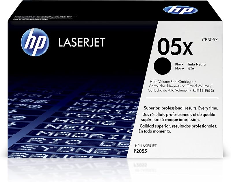 HP CE505X 05X High Yield Black Original LaserJet Toner Cartridge 6500 Pages