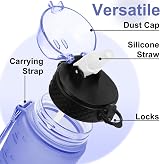 GOPPUS 500ml Kids Water Bottle with Straw Tritan BPA Free Purple view 3