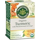 Traditional Medicinals Organic Turmeric with Meadowsweet & Ginger Herbal Tea, Supports A Healthy Response To Inflammation, 16