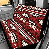 WELLFLYHOM Aztec Tribal Pattern Rear Bench Seat Cover for Cars Truck SUV Universal Car Seat Covers Navajo Car Accessories Back Seat Backrest Protector Set of 2