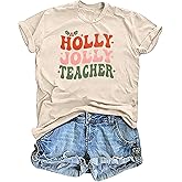 Christmas Shirts Women I Teach The Brightest Students Tshirt Christmas Lights Tee Tops