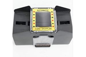 ECTY Avicii Fovever ZZ Automatic Poker Card Shuffler，1-2 Decks Poker Shuffles Card Shuffler Machine Battery-Operated Electric Shuffler for Home Party Club，Black (Black)