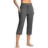 G Gradual Yoga Capri Pants for Women with Pockets High Waist Capris Leggings Tummy Control Straight Workout Summer Crop Pants