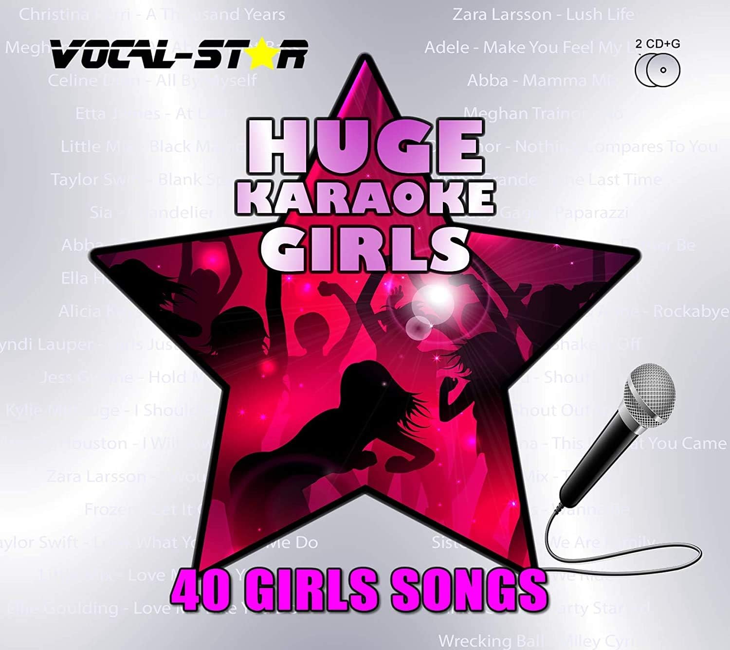 Karaoke CDG Disc Set With Lyrics Huge Girls Pop Chart Hits 40 Songs