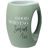 Pavilion Gift Company - Good Morning Smart Ass 16 ounce Large Coffee Cup, Hand Warming Mugs, Funny Coffee Mug, Sarcastic Coffee Mugs For Women, Funny Gifts For Guys, 1 Count, Green