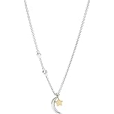 Fossil Women's Sterling Silver or Silver-Tone Stainless Steel Pendant Chain Necklace for Women