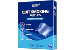 ZRCZRC Nicotine Patches,Quit Smoking Patches, 21mg Step 1 Stop Smoking Aids Patches, Stop Smoking Aids That Work with 2 Weeks, Delivered Over 24 Hours Transdermal System(Step 1-21mg)