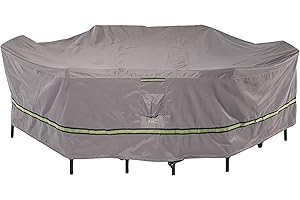 DUCK COVERS DUCKCOVERS Soteria Waterproof 96 Inch Rectangular/Oval Patio Table with Chairs Cover, Outdoor Table and Chair Cover