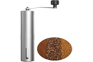 Jogcaw Manual Coffee Grinder, Multi Adjustable Settings, Portable Hand Coffee Grinder with Ceramic Burr & Detachable Hand Cra