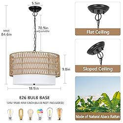 PAUFUL Farmhouse Chandeliers for Dining