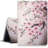 DIGTIALLL Case for iPad A16 11th Generation 11 inch 2025 / i10th Generation 10.9 Inch 2022 PU Leather Smart Premium Stand Protective Cover with Auto Sleep/Wake,Cherry Blossom