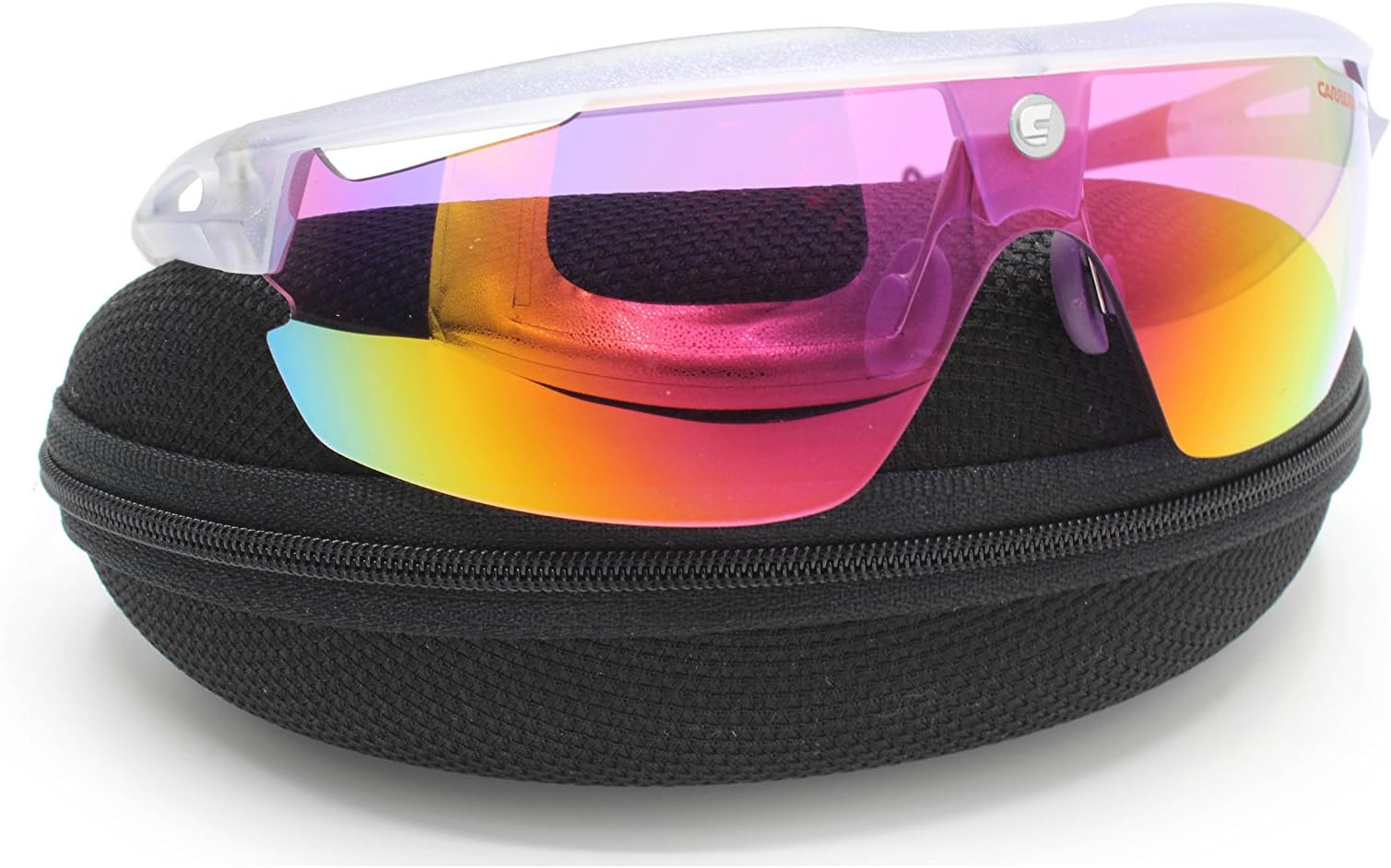 Carrera N-Force 7IE/PQ Sport PRO CYCLING Mirrored Red Pink Lenses Matte